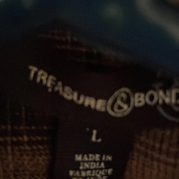 Boys Tan and Black Button down - Picture 2 of 2